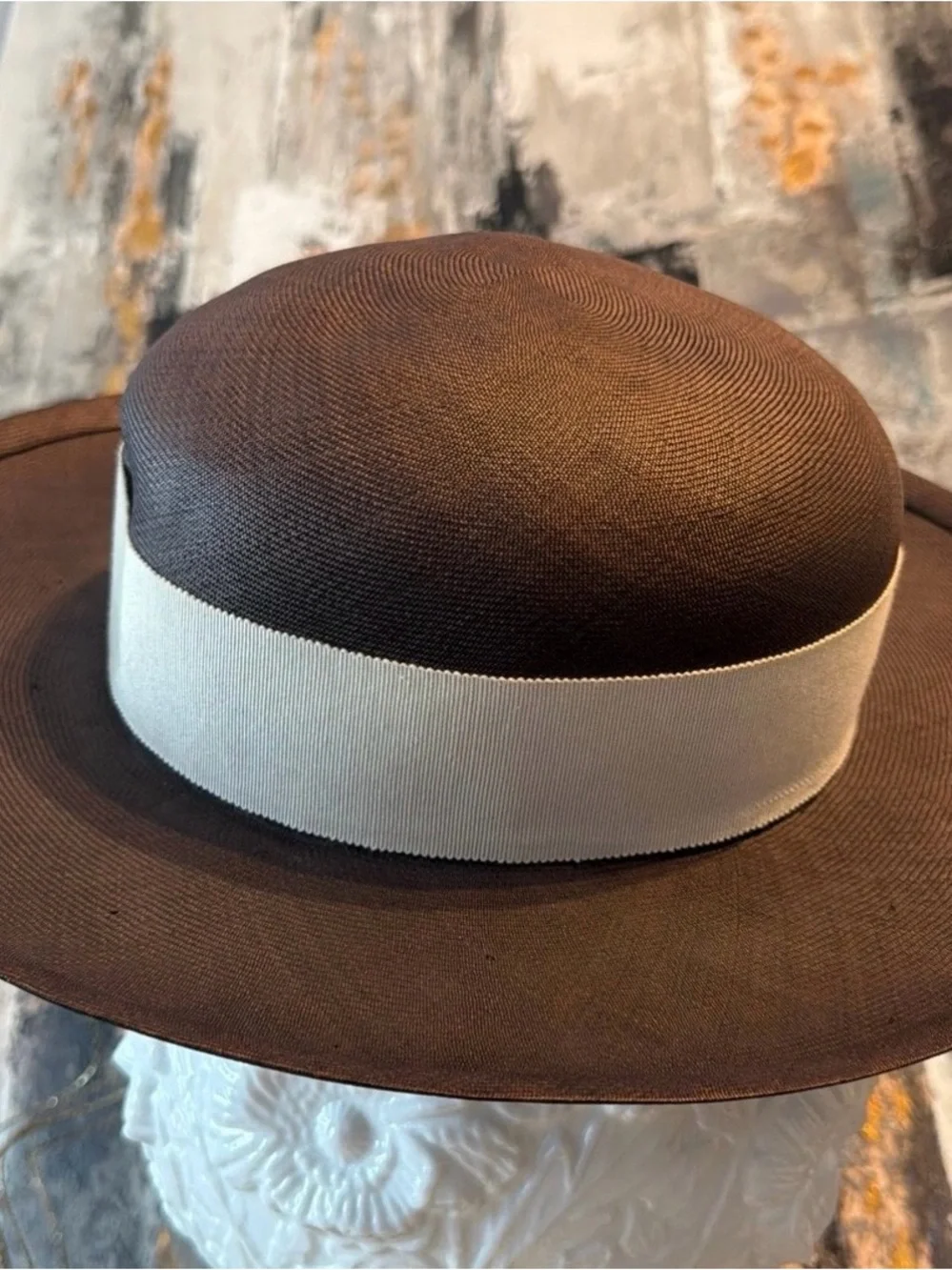 Vintage Channel Straw Hat